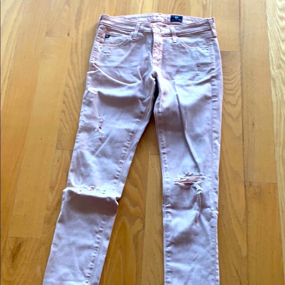 AG light pink jeans